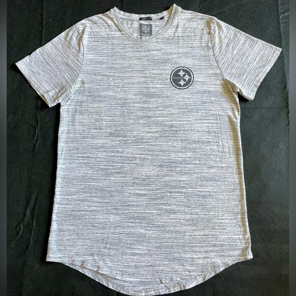 NFL Pittsburgh Steelers Men’s Gray T-Shirt Size Large Longer Length - Picture 1 of 6